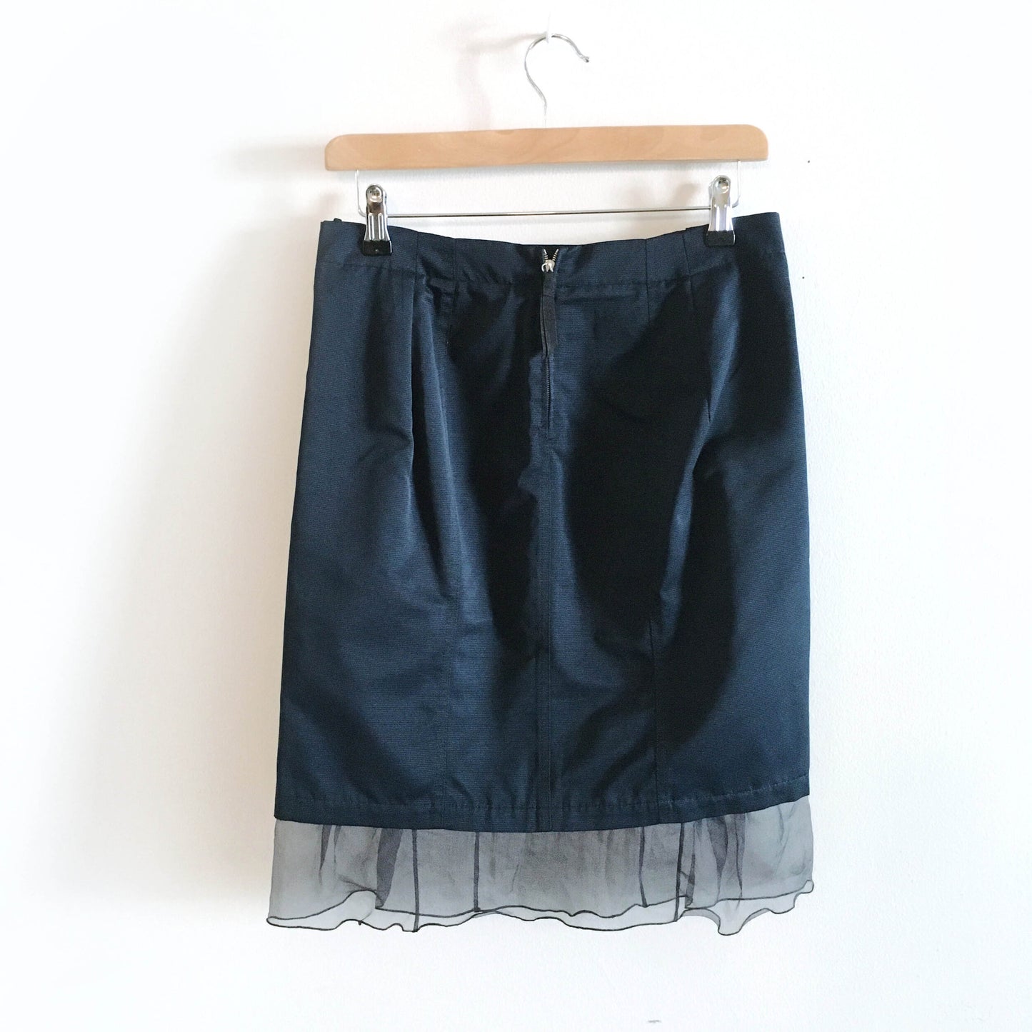 nina ricci mini skirt with chiffon hem - size 38