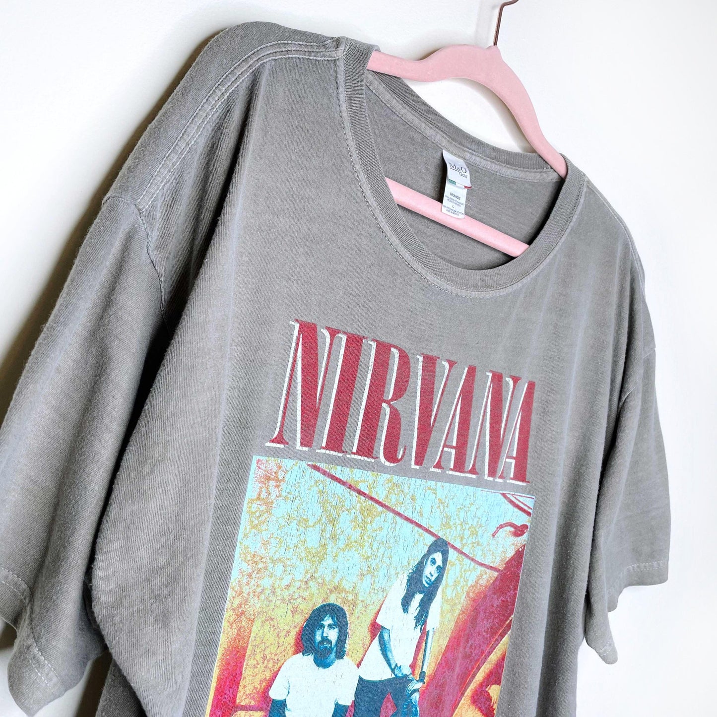 vintage m&o nirvana band tee - size large