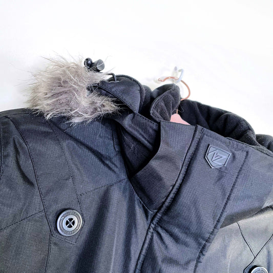 noize black vegan pama arctic engineered parka - size large