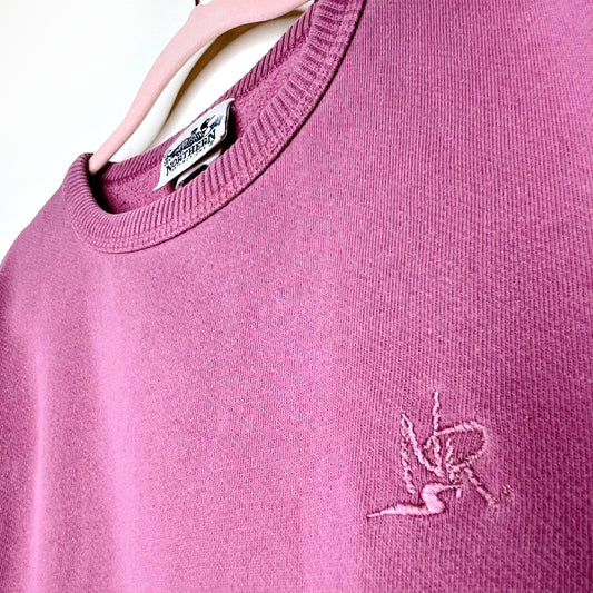 vintage northern reflections pink crewneck sweatshirt - size medium
