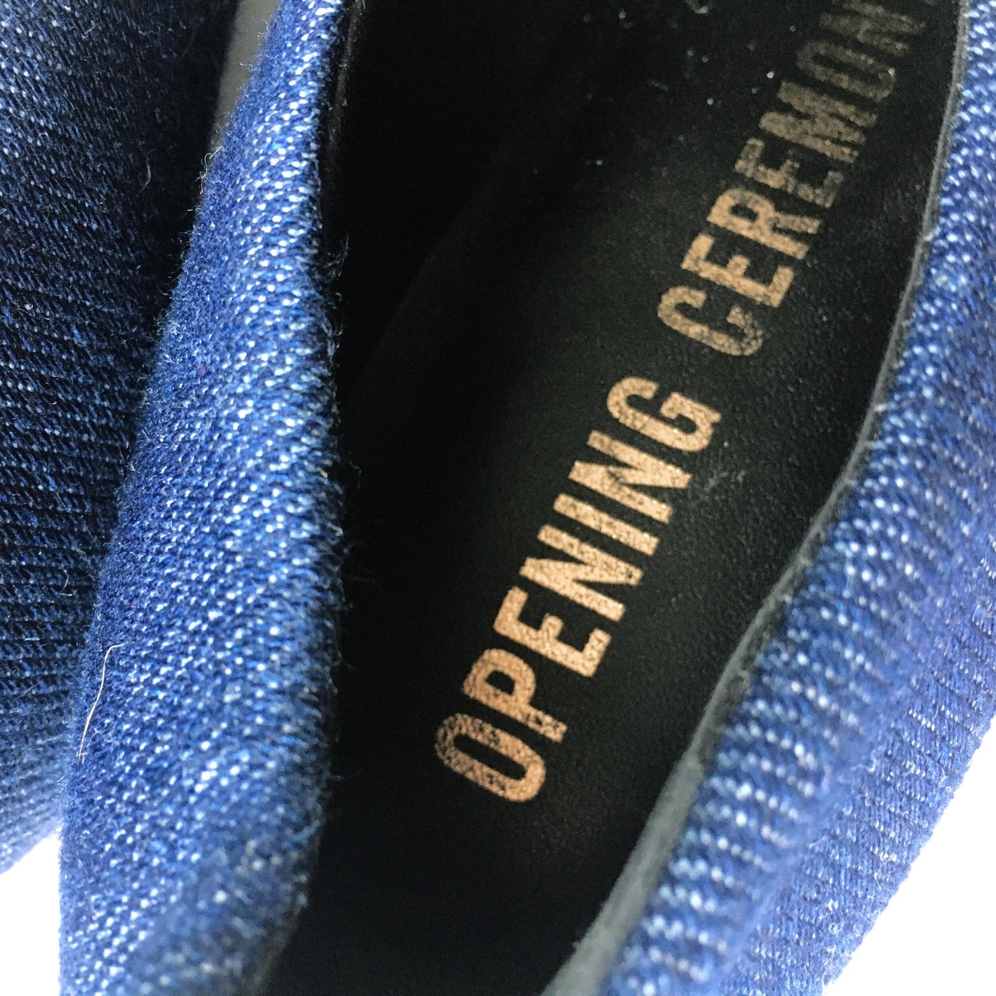 Opening Ceremony Charly stretch denim slip ons - size 37