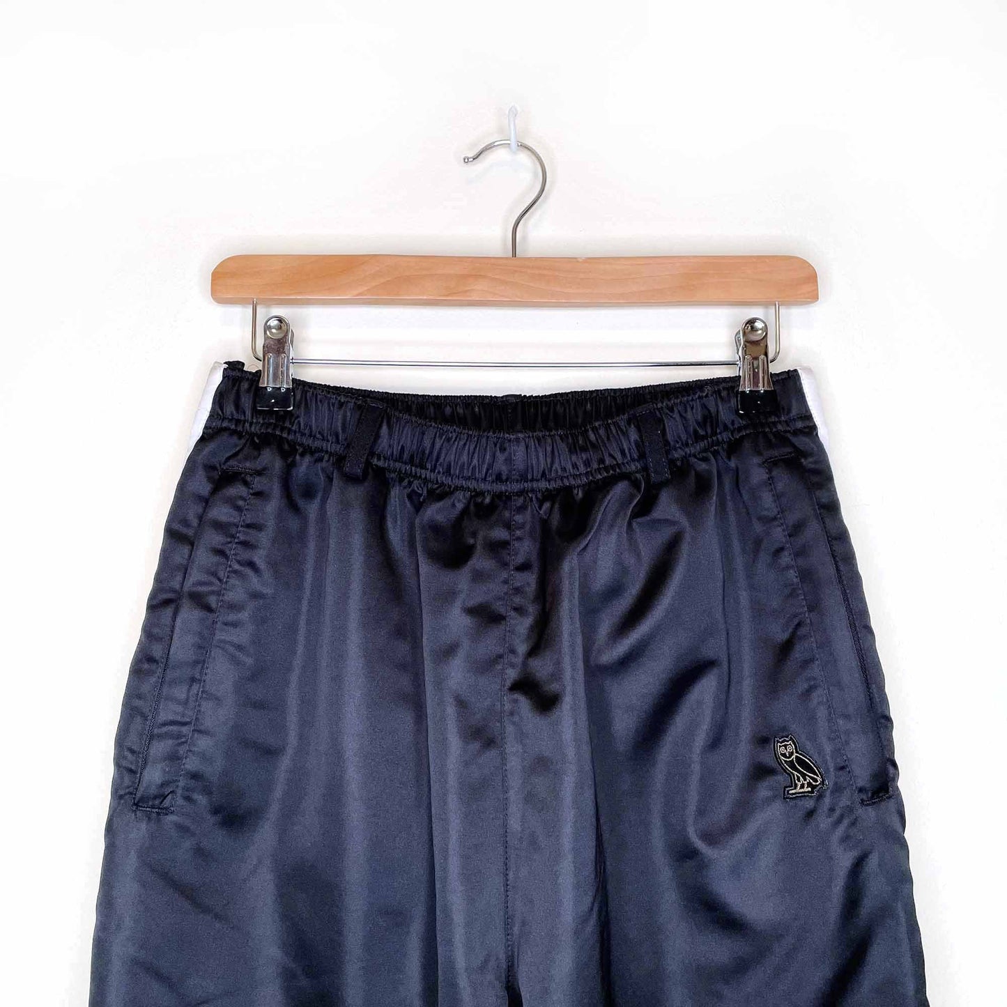ovo october's very own satin tearaway track pants - size medium