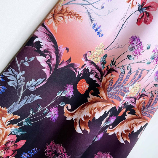 miléa swimwear wide leg high rise floral silk-blend pants - size medium