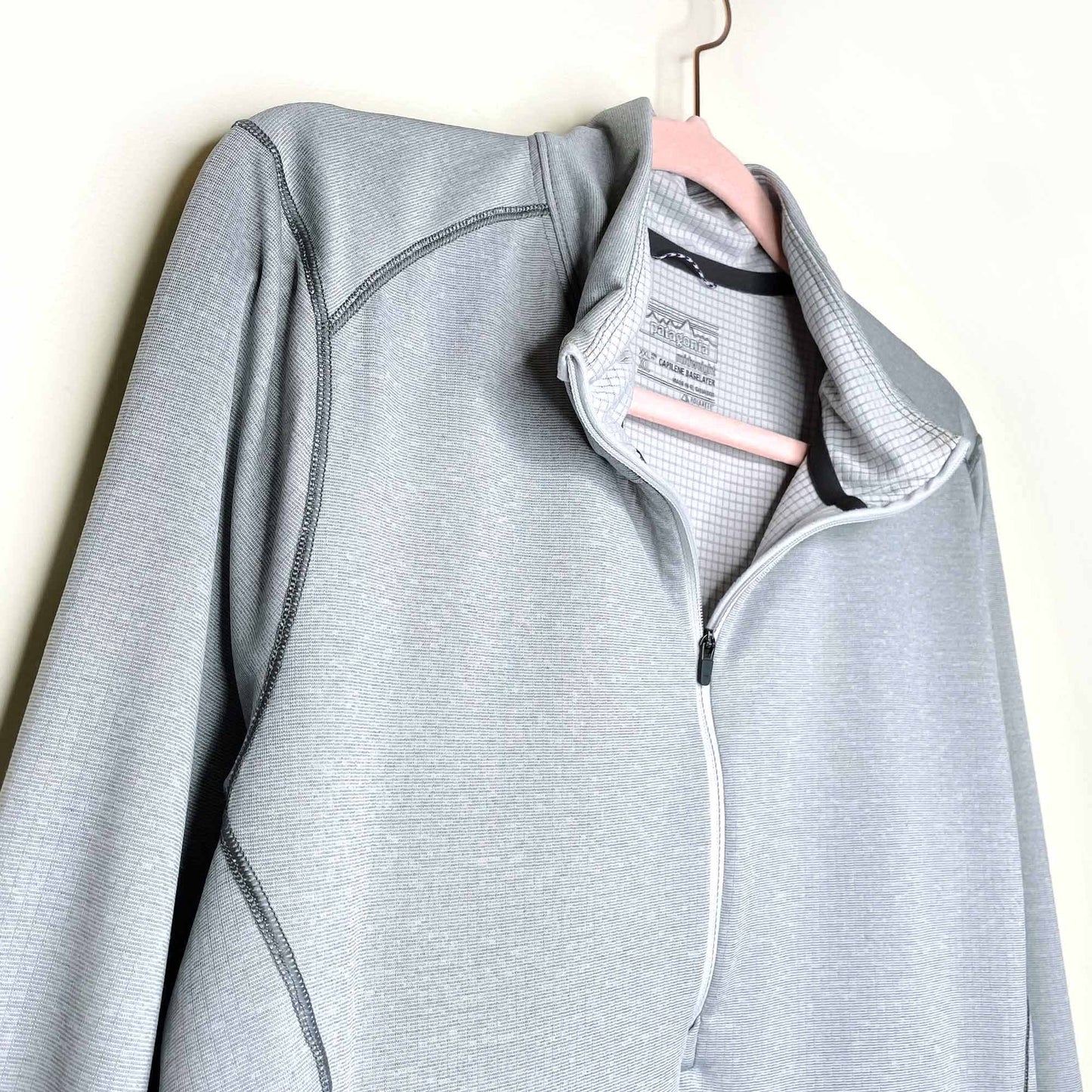 patagonia polartec capilene midweight 1/4 zip neck top - size xl