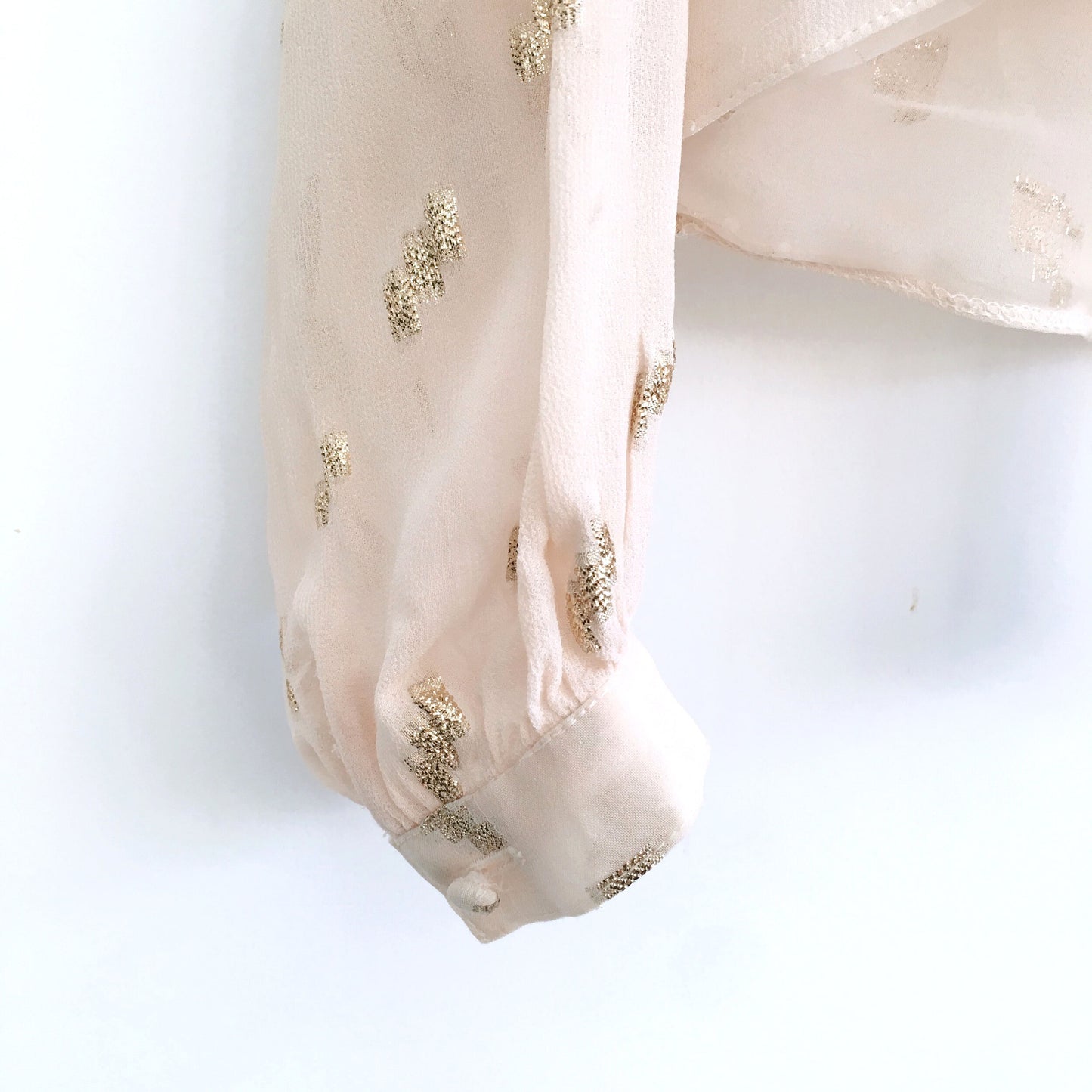 Vintage Pat Sandler Metallic Rain Blouse - size Medium