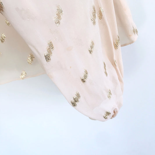 Vintage Pat Sandler Metallic Rain Blouse - size Medium