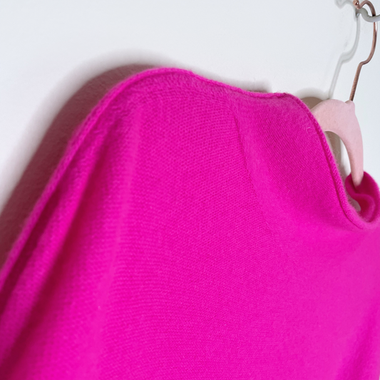 pilcro 100% cashmere alani hot pink oversized sweater - size medium