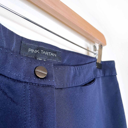 pink tartan reinforced stretch equestrian trouser - size 6