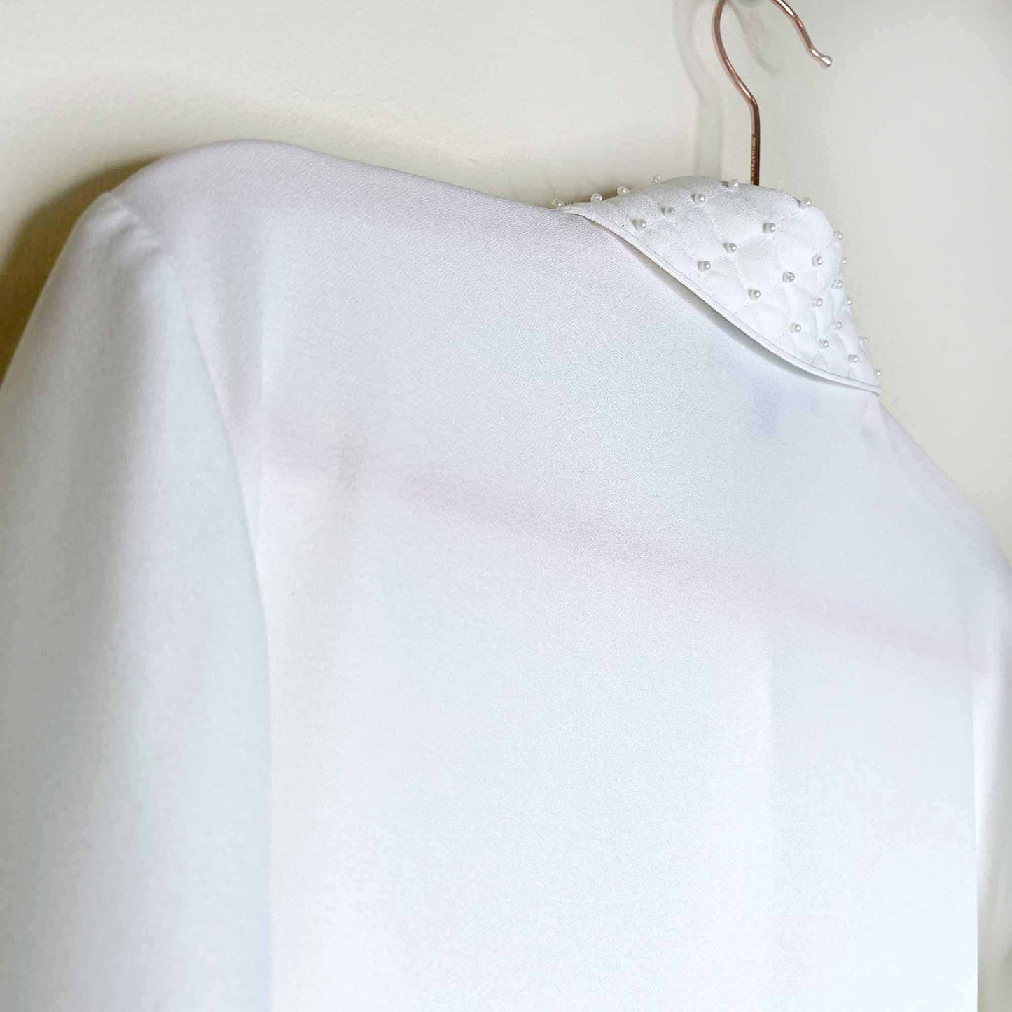 pink tartan quilted pearl button down blouse - size 00