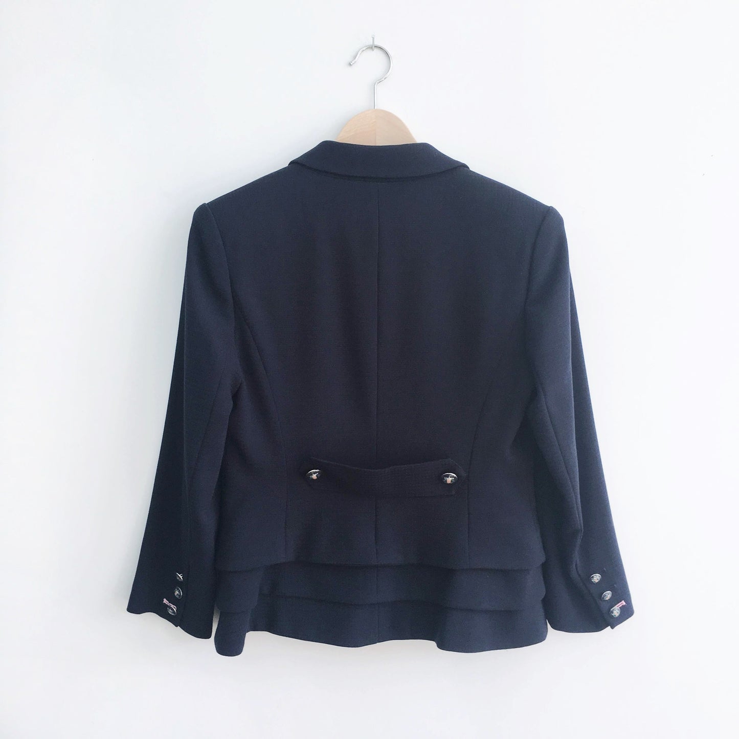 Pink Tartan Layered Hem Blazer - size 4