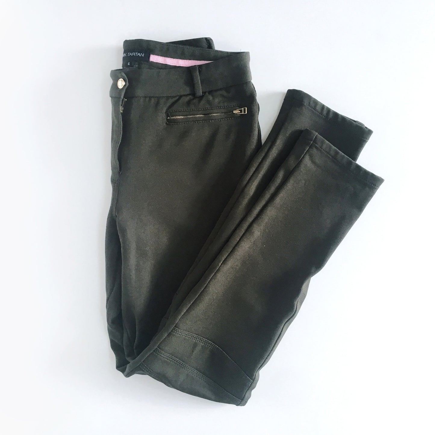 Pink Tartan Reinforced Trouser - size 4