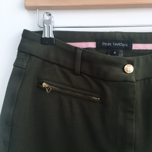 Pink Tartan Reinforced Trouser - size 4