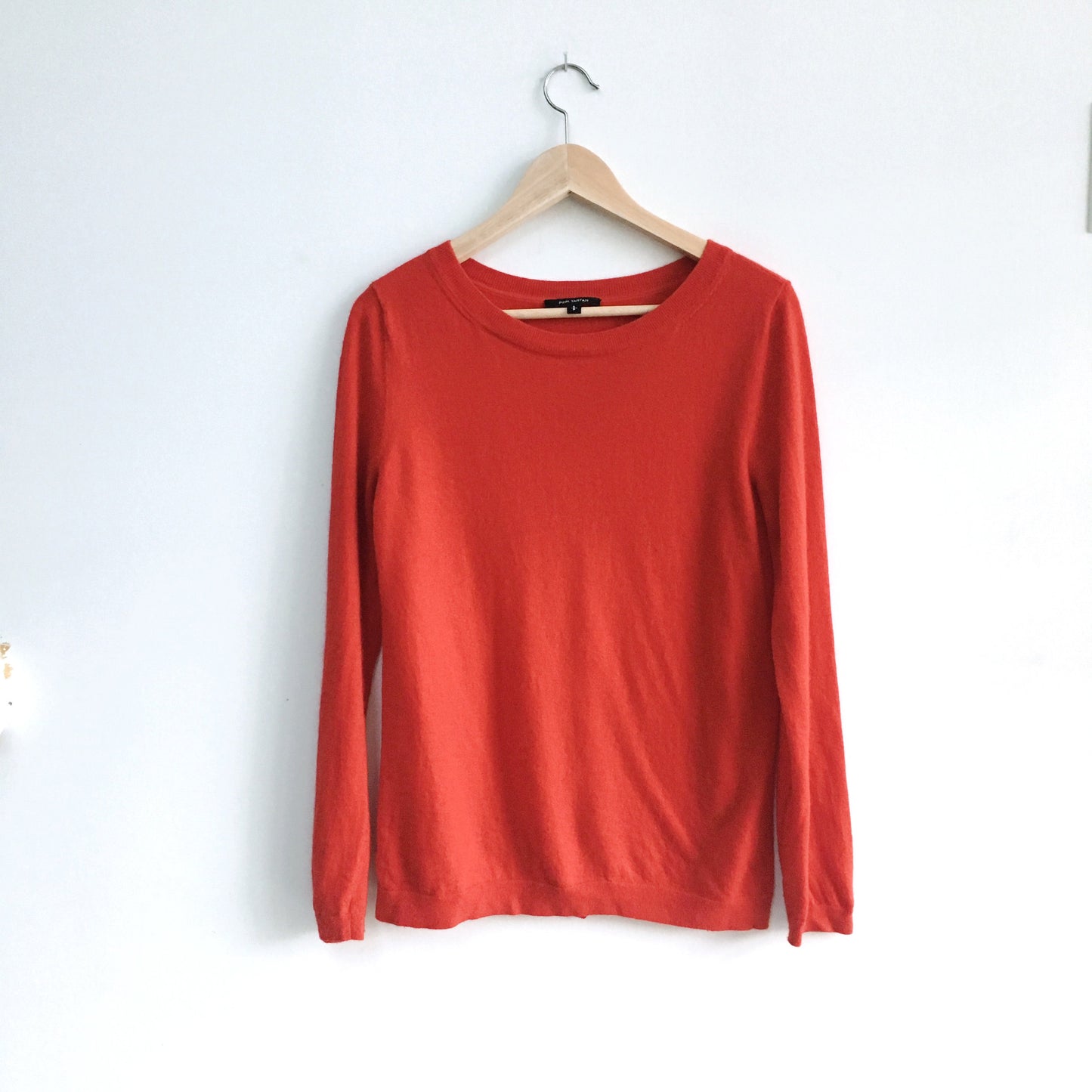 Pink Tartan Button-Back Sweater - size Small
