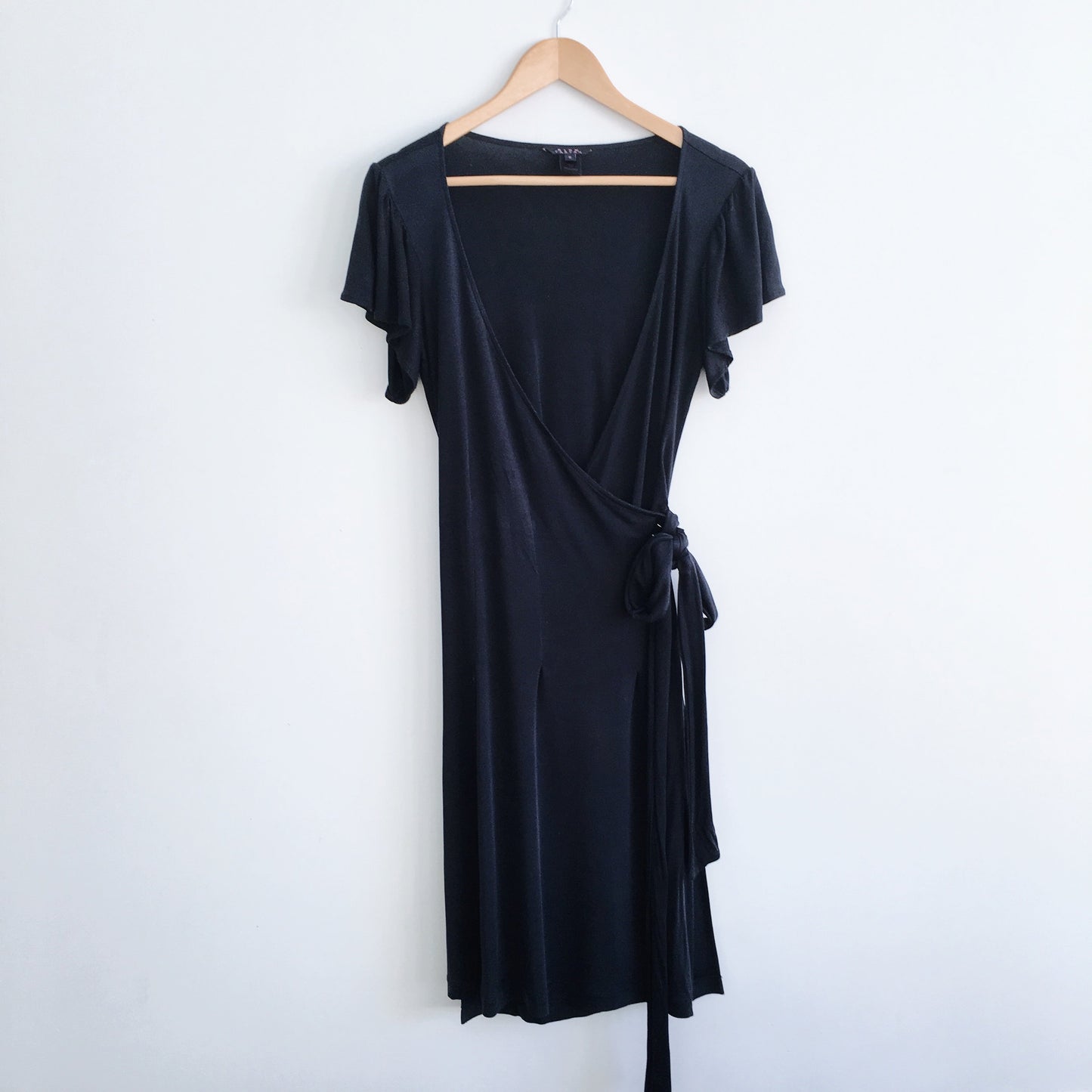 Pink Tartan Jersey Silk Wrap Dress - size 2