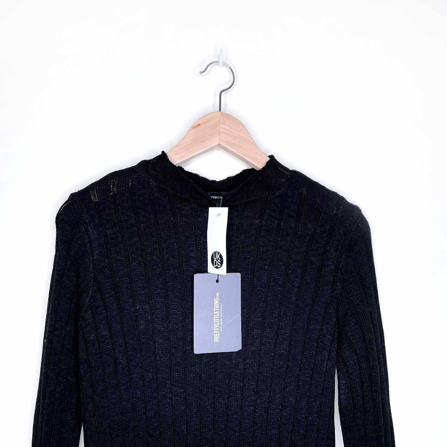 nwt pretty little thing ribbed sweater dress - size small
