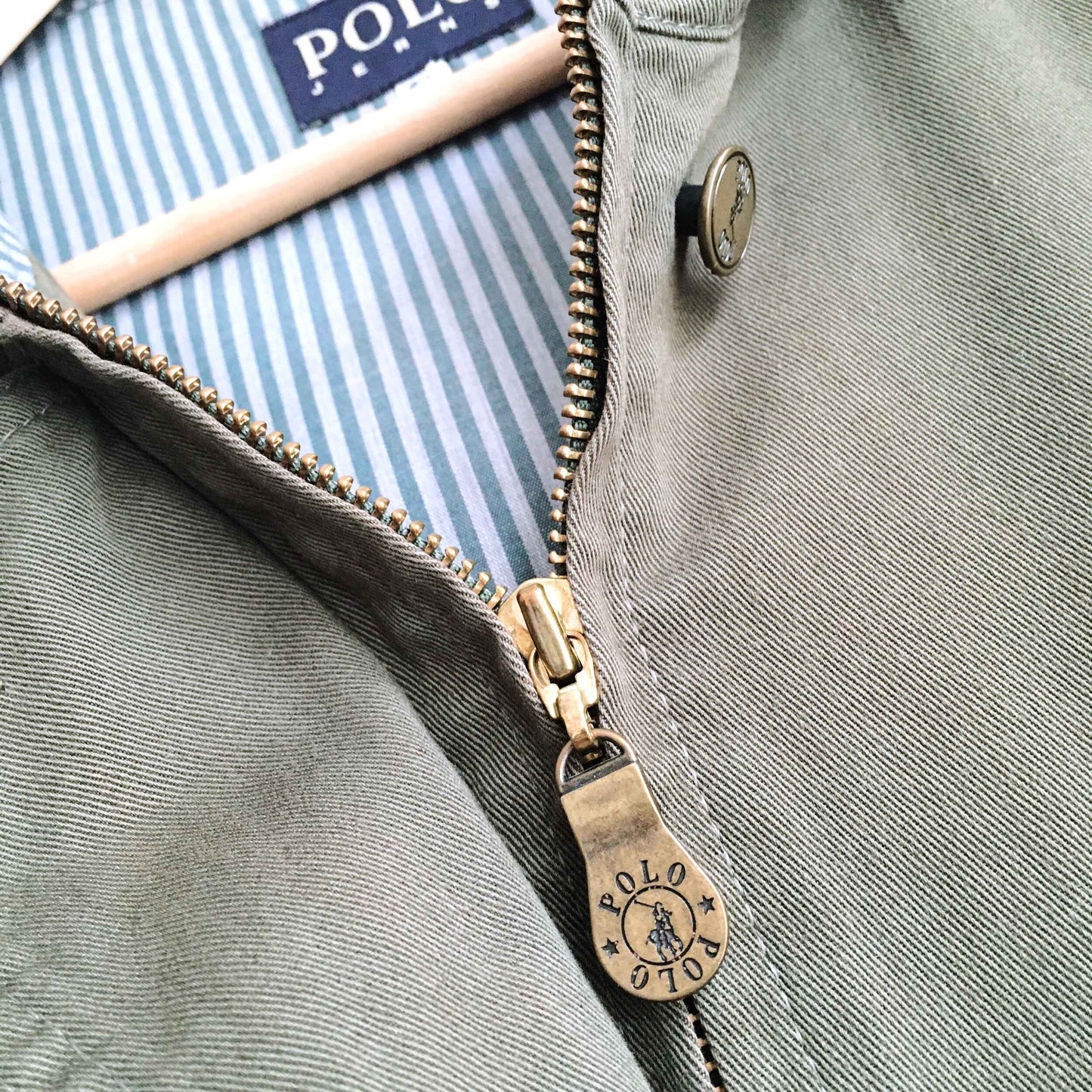 Polo Jeans cotton twill lined hooded jacket - size 34