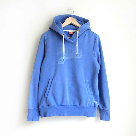 Puma flocked logo hooded sweatshirt - size Large