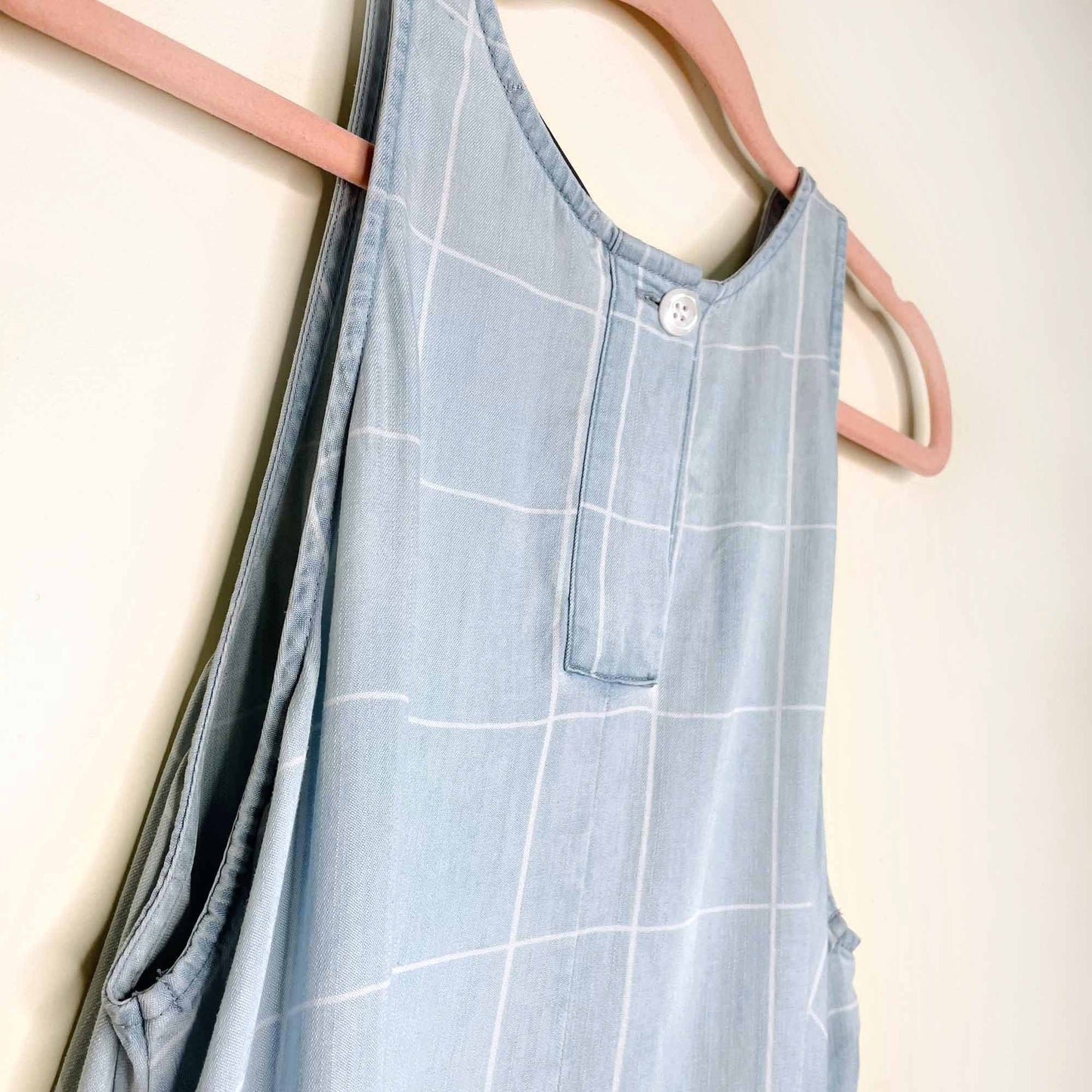 rails anya windowpane chambray swing dress - size xs