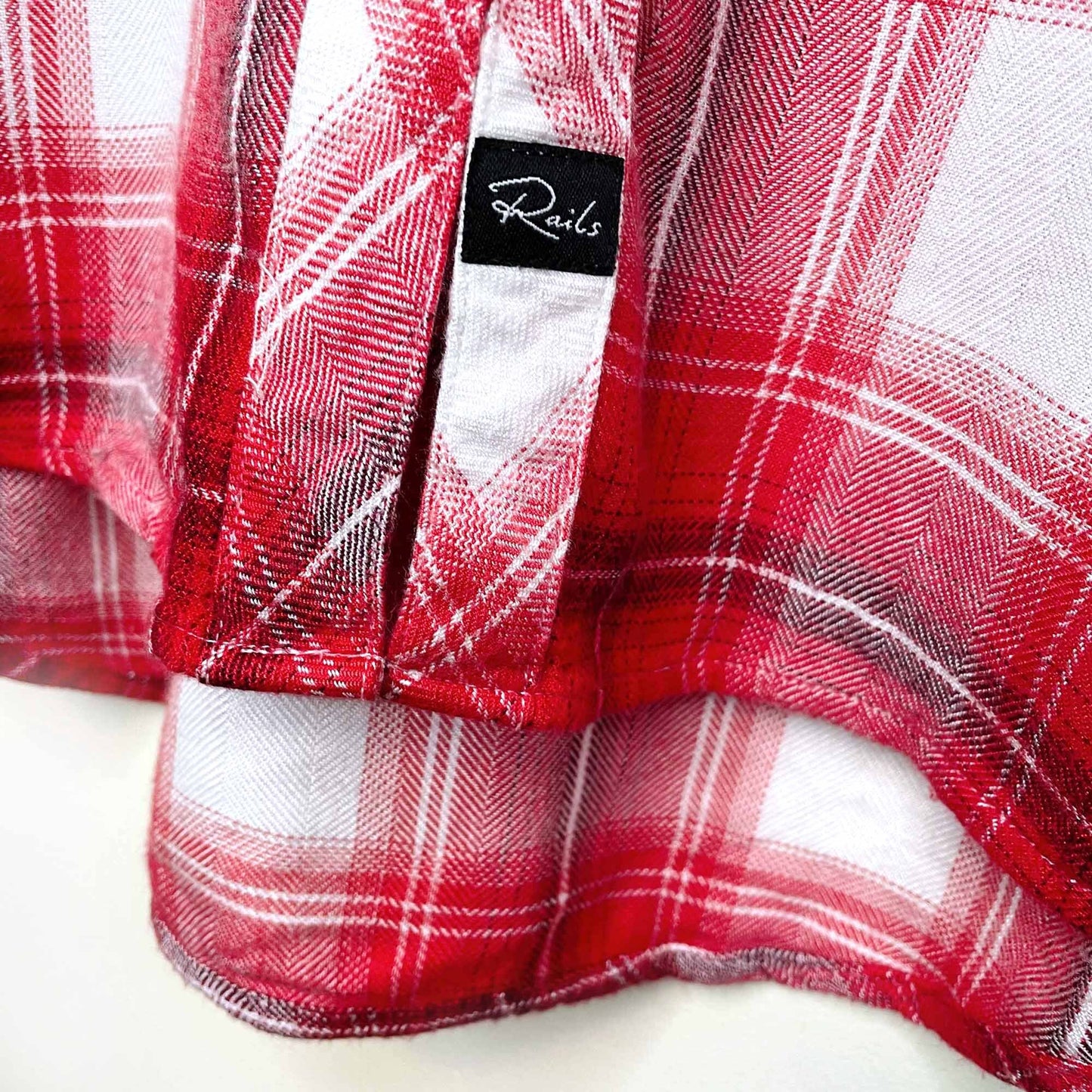 rails red plaid hunter button down - size small