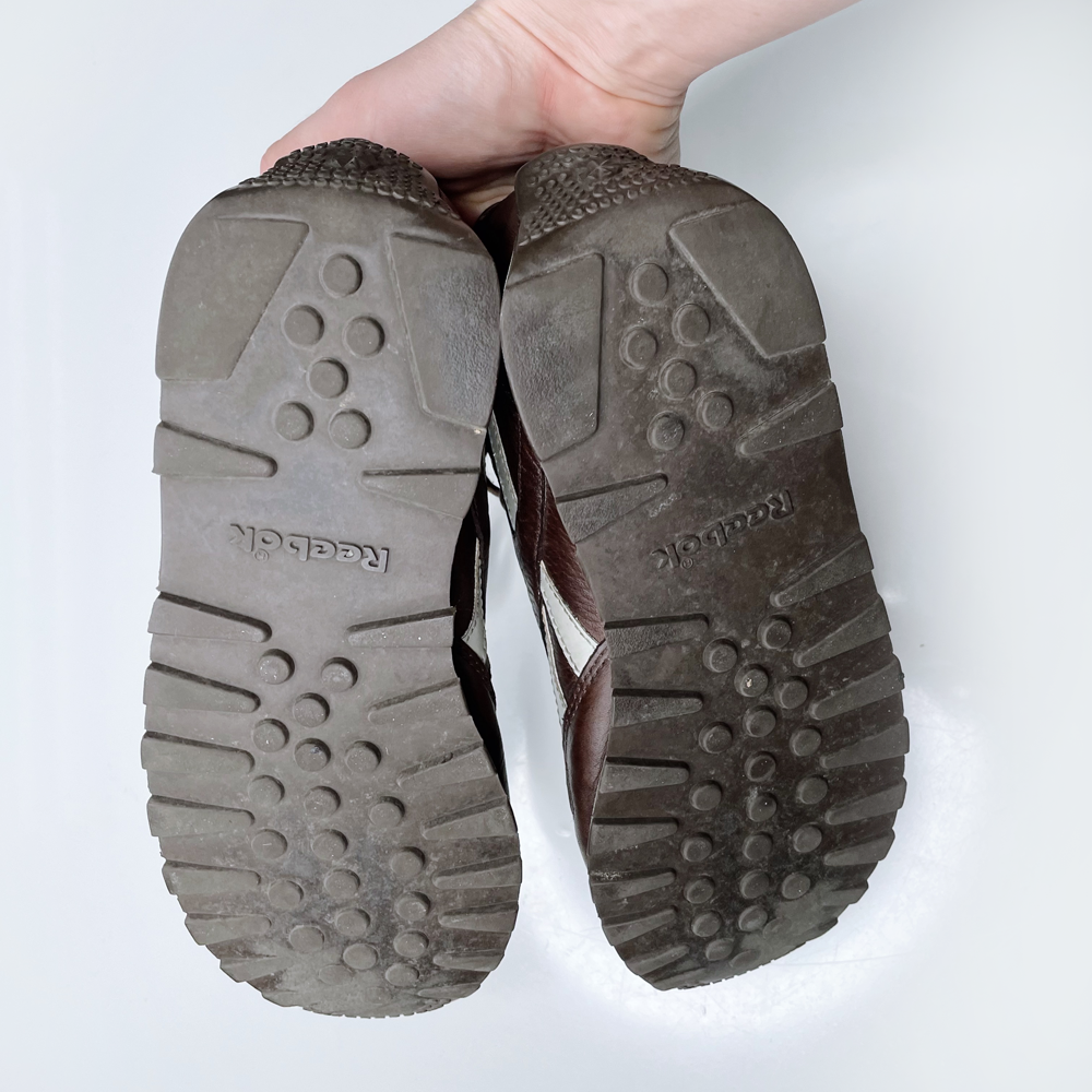 reebok brown leather royal classic jogger sneakers - size 6M / 7.5W