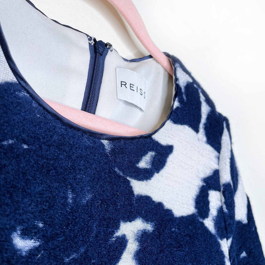 reiss leila rose burnout sparkly fitted dress - size xs