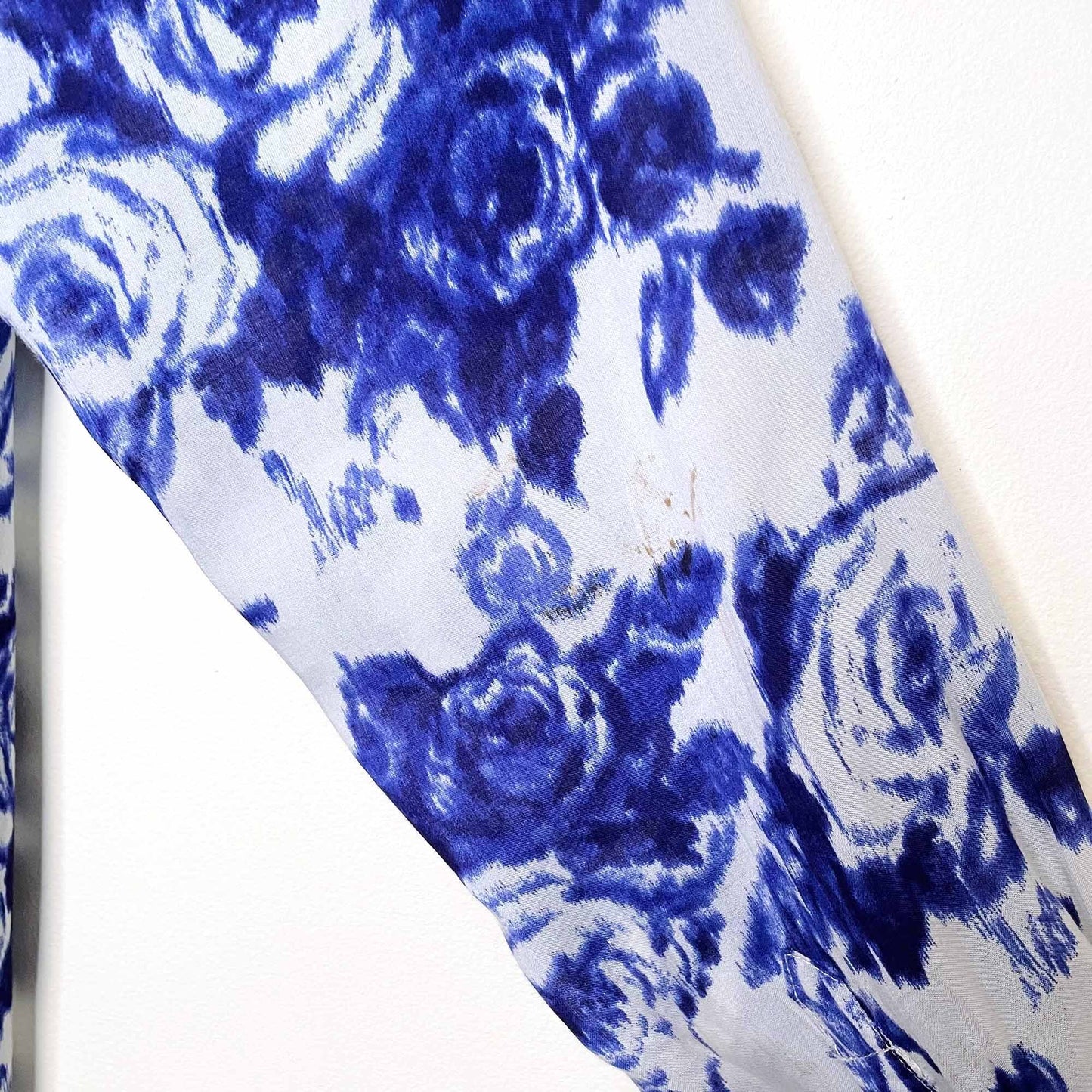 reiss rose print lotus blouse - size 10