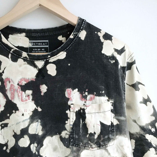 Rockets casino graphic bleach tie dye tee - size Medium