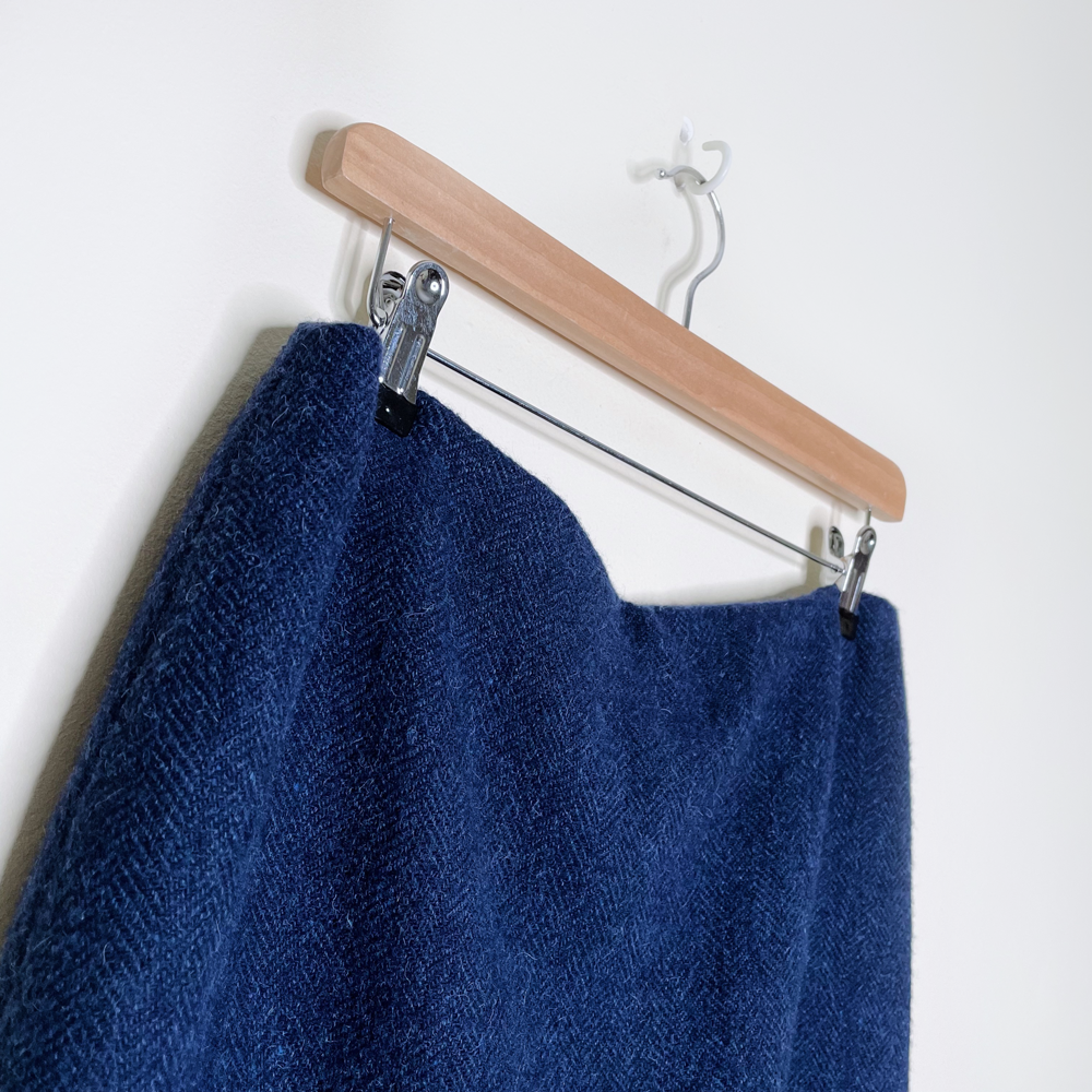 ralph lauren black label cashmere-alpaca herringbone skirt - size 12