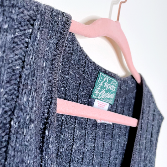 vintage 60s 70s roots outdoors wool-silk blend ribbed knit vest - size l/xl