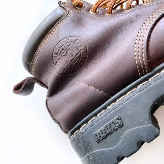 vintage roots tuff 90's lace up hiking boots - size 7