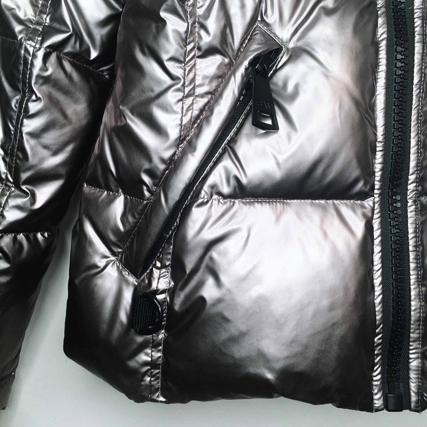 SAM. gunmetal freestyle down puffer jacket - size xs