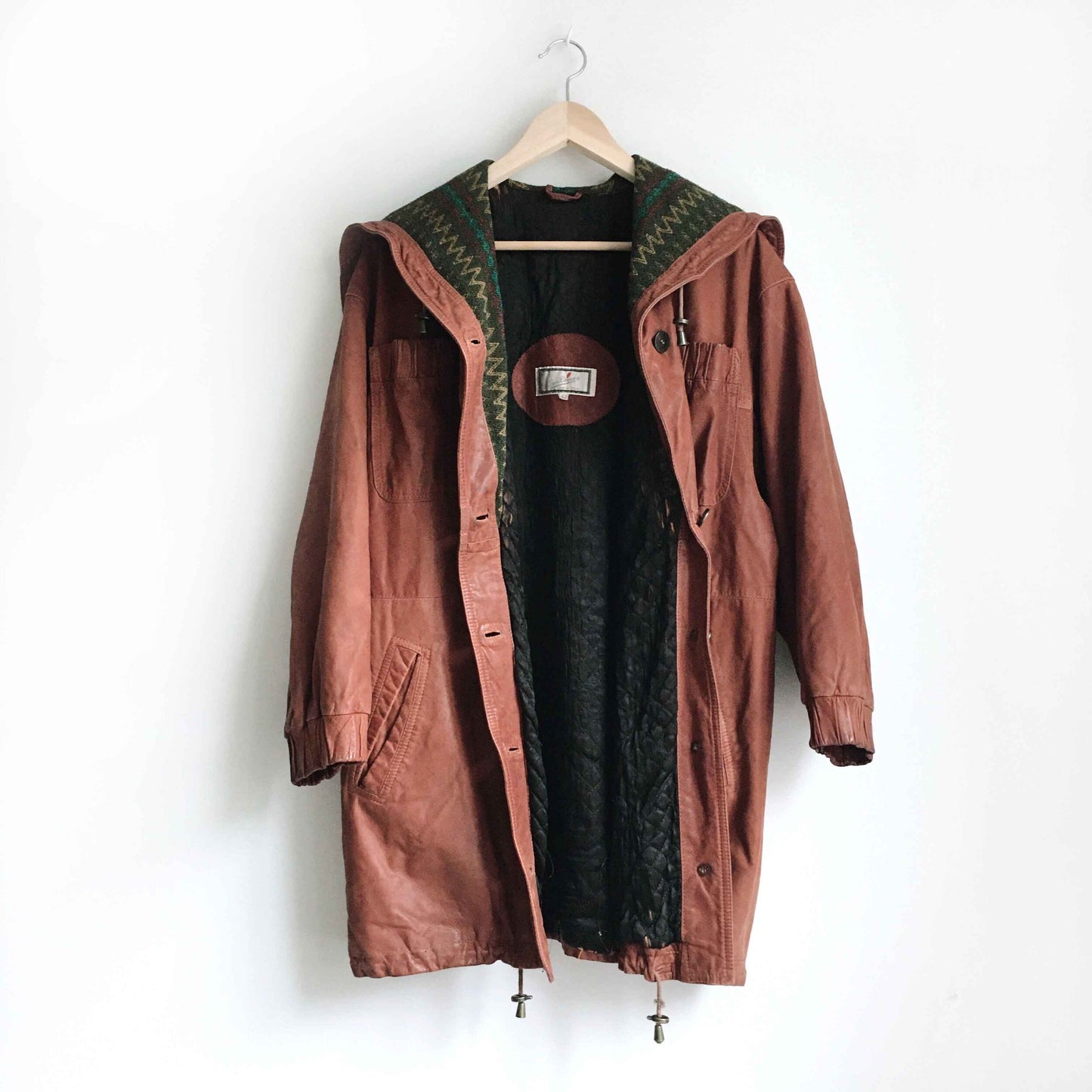 Vintage SanDino leather jacket with Navajo lining - size 42