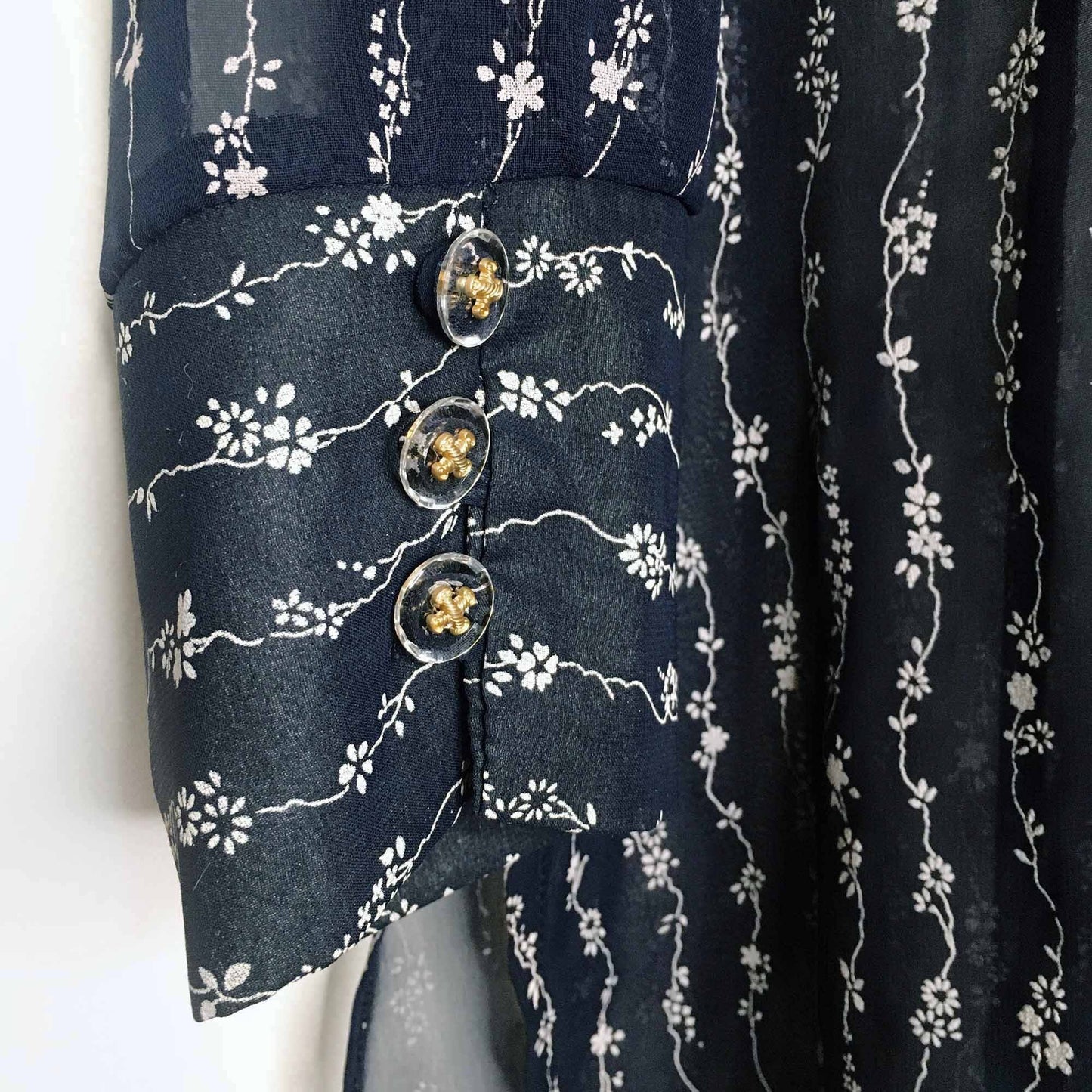 Vintage 70's Sandro Paris button down blouse - size 2