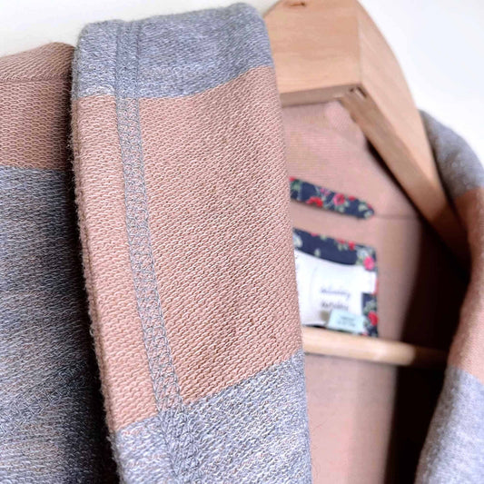 saturday sunday striped jersey blazer - size small