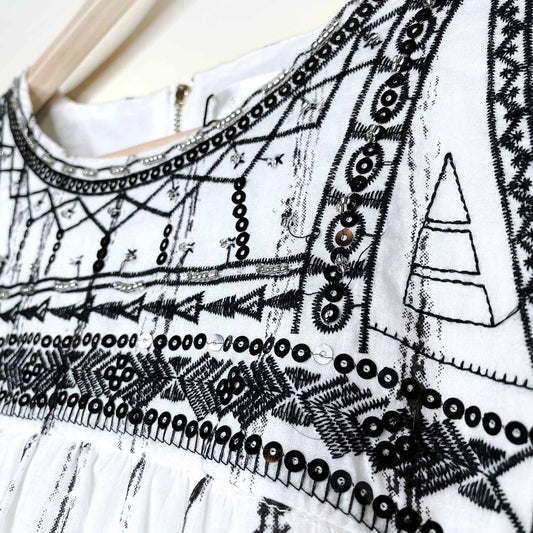 nwt see you soon boho embroidered sun dress - size medium