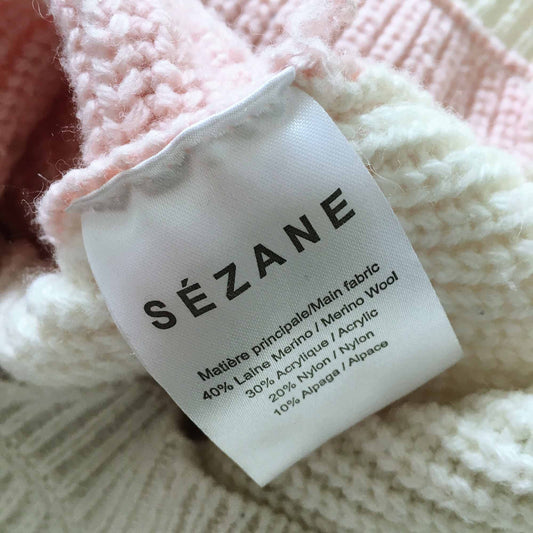 Sézane Orson wool-blend color block jumper - size Medium