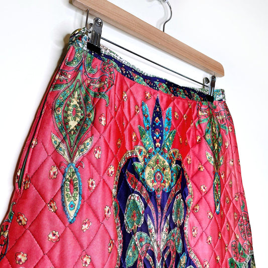 vintage 60's boho quilted maxi skirt - size small