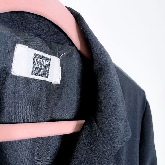 vintage smart set 90s black duster blazer jacket - size sm/med