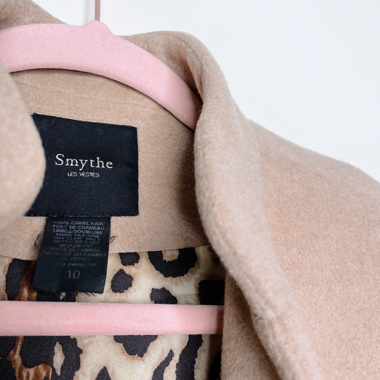 smythe camel hair cropped bolero jacket - size 10