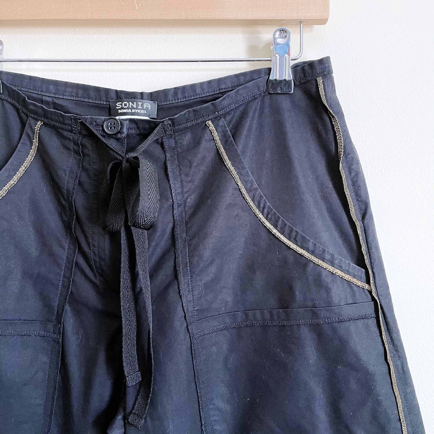 Vintage Sonia Rykiel high rise cropped pants with gold thread - size 36