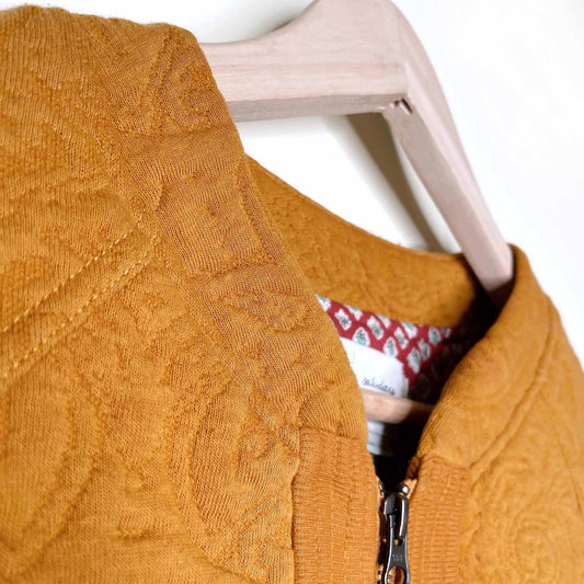 saturday sunday jacquard quilted bomber - size small