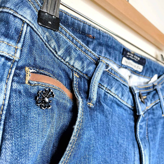 maison scotch mademoiselle mid-rise tapered jeans - size 26