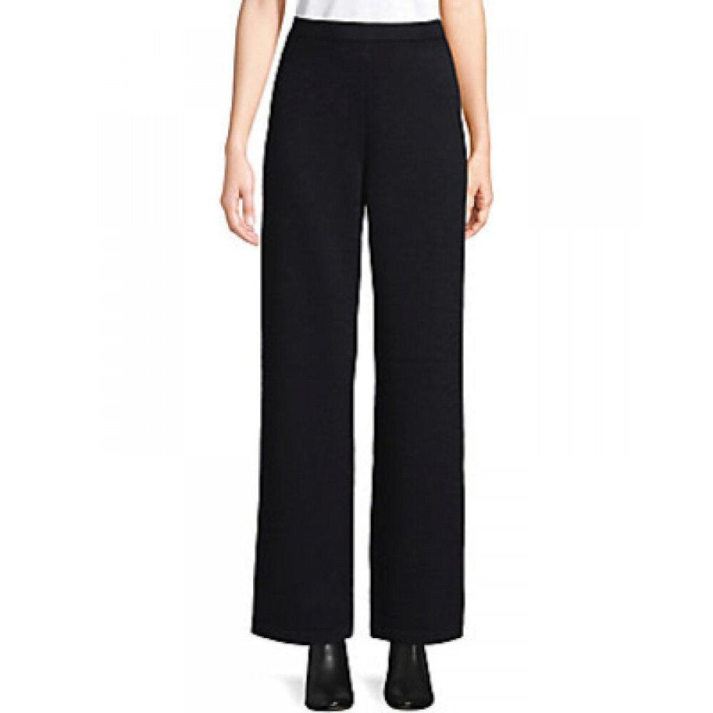 St John stretch wool crepe high waisted wide leg trouser - size 10
