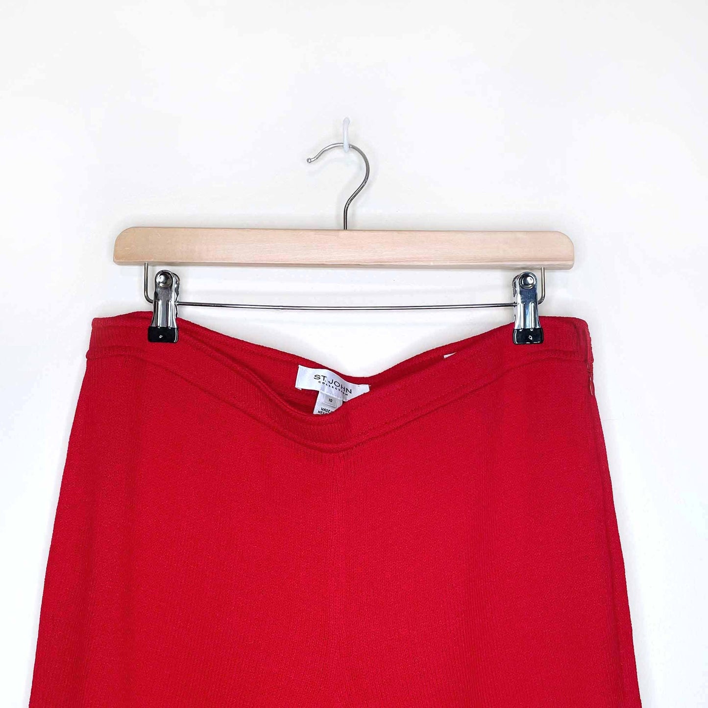 st john alexa milano wool-blend knit pants - size 10