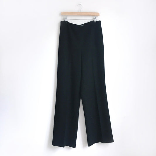 St John stretch wool crepe high waisted wide leg trouser - size 10