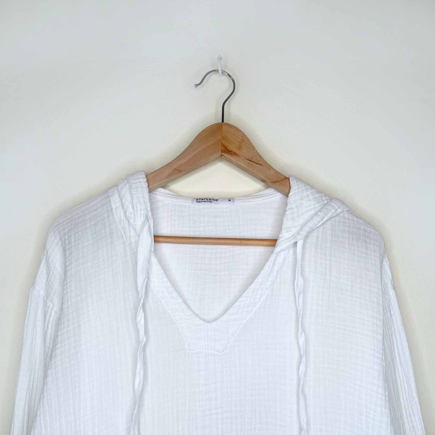 stateside super soft gauze poncho hoodie - size medium