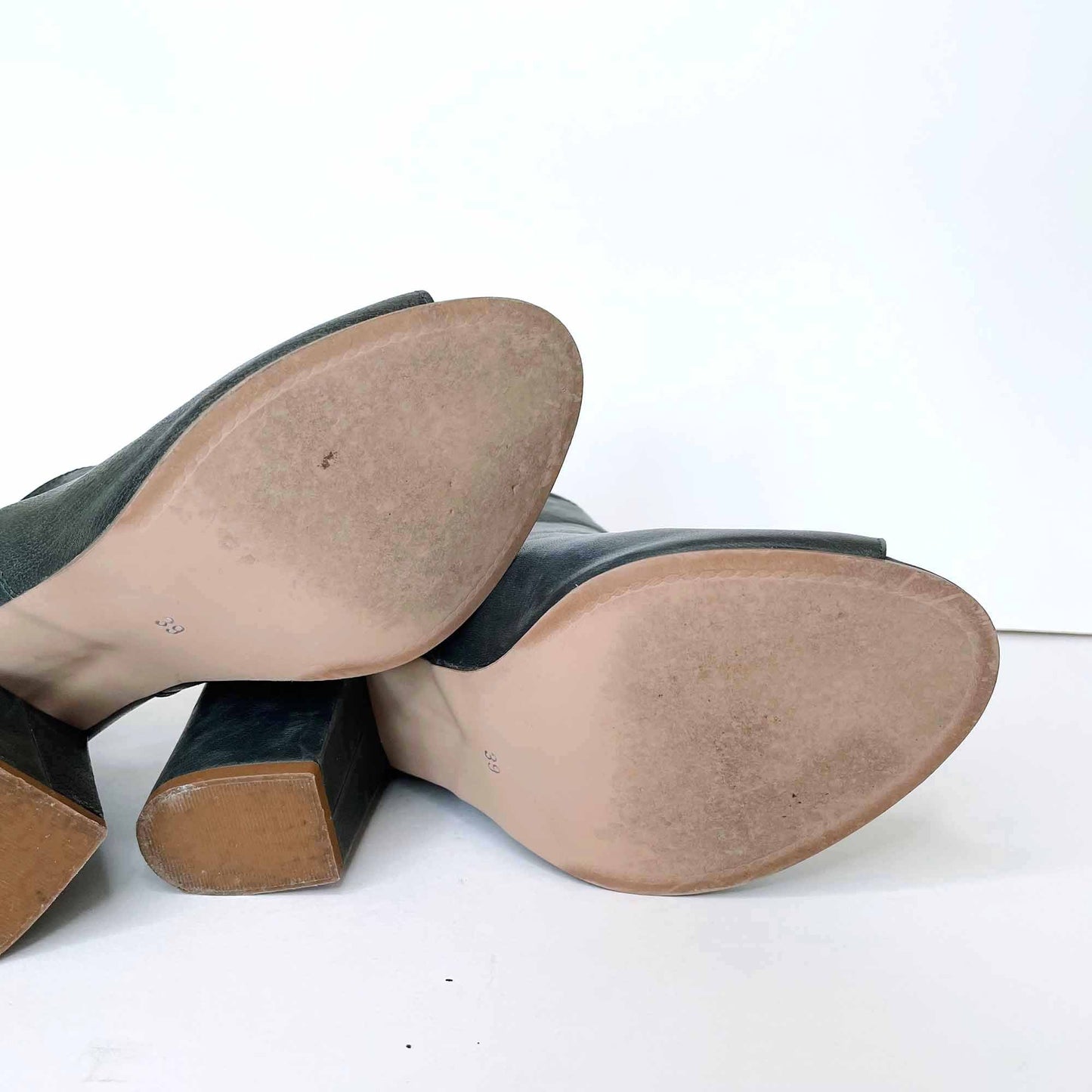 steve madden leather peep toe ankle booties - size 39