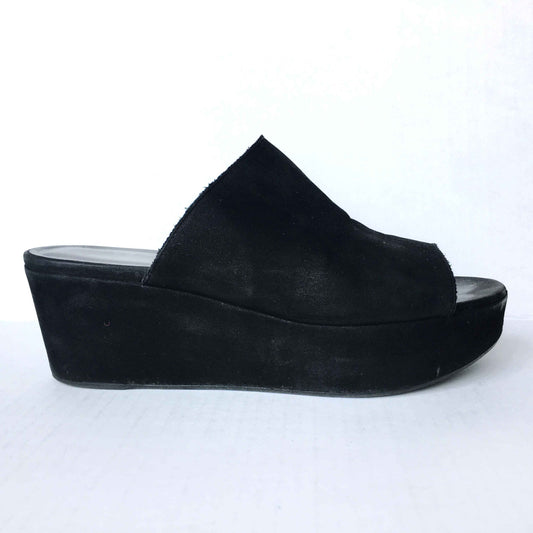 Stuart Weitzman Flatout leather platform Slides - size 8