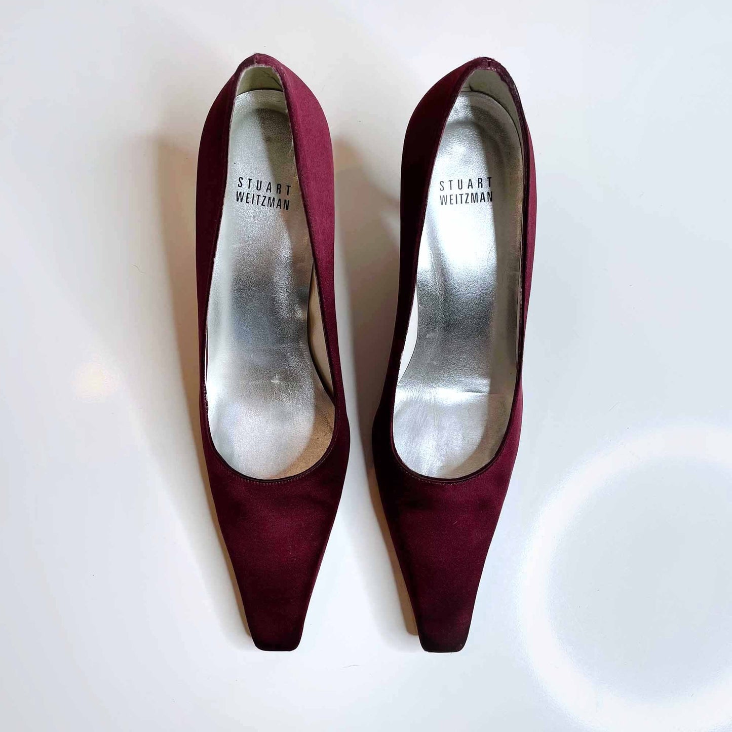 Vintage Stuart Weitzman red satin pumps - size 8.5