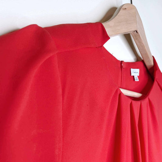 t babaton ruched neck short sleeve red blouse - size xs